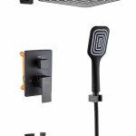 Matte Black Concealed Designers Shower Mixer