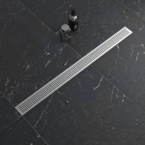 100x10cm SUS304 Stainless Steel Net-Pattern Shower Floor Drain