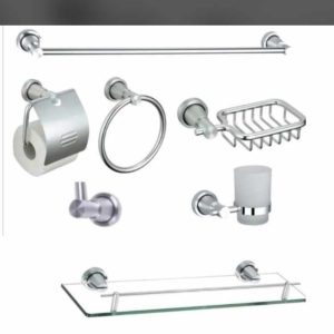 7-Piece Aluminum Bathroom Accessories Set