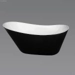 Black and White Side-Curved Luxury Freestanding Bathtub