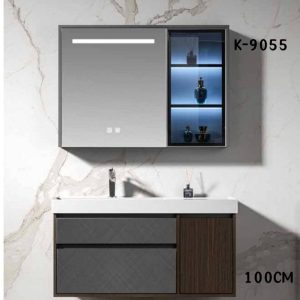 WK9055 100cm Wall-Hung Cabinet Basin with LED Mirror