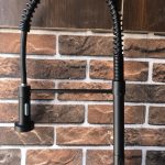 Matte Black Chain Handle Sink Tap