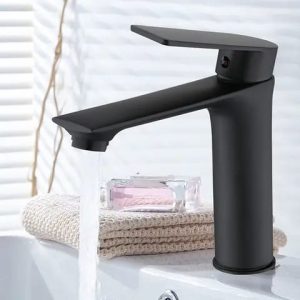Matte Black Flat Basin Mixer