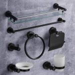 Matte Black Bathroom Accessories Set