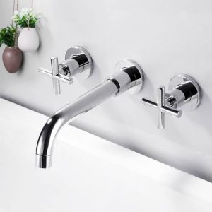 Polished Chrome Dual-Control Concealed Basin Mixer