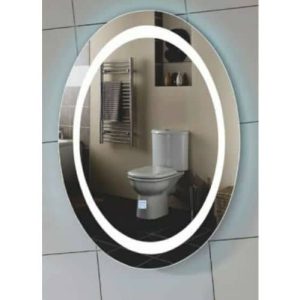 Oval Egg-Shaped LED Mirror