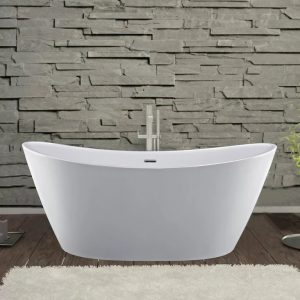 1700mm Curved-In White Luxury Freestanding Bathtub