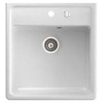 White Single Bowl Square Acrylic Sink - Model KS-AC04